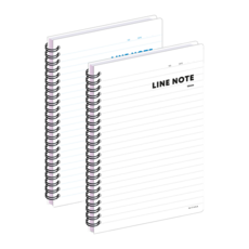 Withna 10mm橫線筆記本 Note 80-0099，2本入顏色隨機，螺旋筆記本，122張, 2本, 顏色隨機