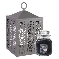 Yankee Candle小罐仲夏夜+農舍迷你融燭燈禮盒組, 灰色, 仲夏夜