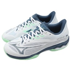 Mizuno 美津濃 WAVE EXCEED LIGHT 2 AC 網球鞋 61GA231837, 輕量透氣, 男女通用網球鞋, 255mm, 白色