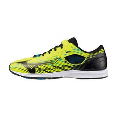 Mizuno 美津濃 兒童款SPEED MACH 3 運動鞋 黃色 輕量透氣 綁帶運動鞋, 23cm