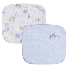 奇哥 乳膠圓型枕 + 悅讀比得兔圓型枕套 2個 寶寶枕頭/嬰兒枕頭 透氣/防霉抗菌 6個月以上, 藍色
