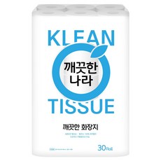 깨끗한나라 깨끗한 3겹 화장지, 1개, 30롤, 25m