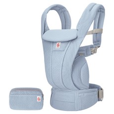 ergobaby Omni Deluxe網狀嬰兒背帶, 絲胺酸藍