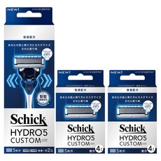Schick 舒適牌 水次元5 辨型刮鬍刀組 保濕配方, 刀把 + 刮鬍刀片 10片, 1組