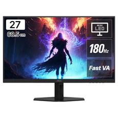 AOC 알파스캔 QHD QD Mini LED 180 HDR 1000 무결점 모니터, 68.5cm, Q27G40XMN