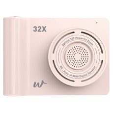 휴우 레트로 무선 미니 휴대용 블루투스 5.4 스피커 WH-BWS1, 핑크