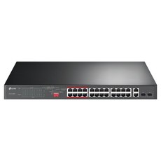 티피링크 24포트 PoE+ 10 / 100 Mbps 2포트 기가비트 비관리형 스위칭허브, 1개, TL-SL1226P