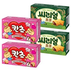 롯데웰푸드 칸쵸 54g x 2p + 씨리얼초코 42g x 2p 세트, 칸쵸54g*2+씨리얼42g*2, 1세트