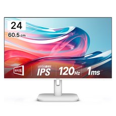 필립스 120 4면 보더리스 스피커 화이트 무결점 모니터, 60.5cm, 24E1N2100AW