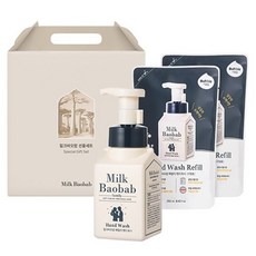 밀크바오밥 패밀리 핸드워시 + 리필 2p 세트 오렌지향, 1개, 300ml, 250ml
