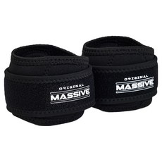 MASSIVE 네오프렌 팔꿈치 보호대 밴드, 블랙, 2개