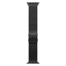 Apple 정품 2025 애플워치 티타늄 밀레니즈 루프, 블랙 티타늄, 1개, 49mm, Small