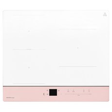 나비엔매직 인덕션 2분할 전기레인지 3구 화이트 + 로즈핑크, ERI-3663AF, 빌트인