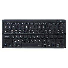 퓨전에프엔씨 무선 가로 접이식 블루투스 텐키리스 키보드, 블랙, X-Folding XK805B, 제조사축
