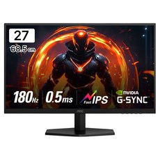 알파스캔 QHD AOC 게이밍 180 FAST IPS 프리싱크 AI HDR 무결점 모니터, 68.5cm, Q27G40E