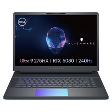 델 2026 에일리언웨어 16 에어리어-51 코어Ultra9 인텔 14세대 지포스 RTX 5080, Liquid Teal, DAA16250-WP04KR, 1TB, 32GB, WIN11 Pro