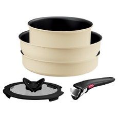 테팔 인덕션 매직핸즈 크렘 드 버터 냄비프라이팬세트, 1세트, 냄비 18cm + 프라이팬 24cm + 볶음팬 26cm + 유리뚜껑 18cm + 손잡이