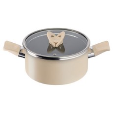 테팔 인덕션 블라썸 양수냄비, 베이지, 1개, 24cm