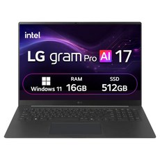 LG전자 2026 그램 프로 AI 17 코어 Ultra5, 옵시디안 블랙, 17Z90U-GS5ZK, 512GB, 16GB, WIN11 Home