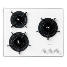 나비엔매직 컬러법랑 550장 빌트인 가스레인지 3구 펄 화이트 고객직접설치, LPG, GRB-6503PD