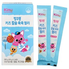 키누 핑크퐁 키즈 칼슘 쑥쑥 젤리 14p, 280g, 1개