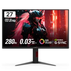 알파스캔 QHD AOC OLED 280Hz HDR 게이밍 무결점 모니터, Q27G4ZD, 67.3cm