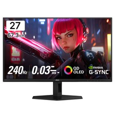 AOC QHD 게이밍 OLED 240 지싱크 AI HDR 무결점 모니터, 67.3cm, Q27G40ZDF