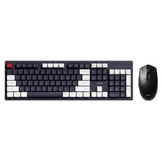 로이체 저소음 풀배열 유선 키보드 마우스 세트, NAVY BLACK, RMK-G1000, 일반형