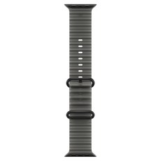 애플워치 오션 밴드, 트랜스루센트 블랙 / 블랙 티타늄, 49mm, Regular