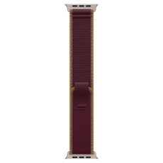 Apple 정품 애플워치 트레일 루프, 버건디 / 내추럴 티타늄, 49mm, M/L, 1개