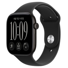 Apple 2026 애플워치 시리즈 12, 블랙, 46mm, GPS+Cellular, 알루미늄, 블랙 스포츠 밴드, M/L