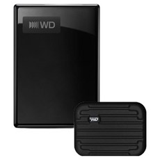 WD New My Passport USB C 외장하드 + 전용파우치 세트, 2TB, BLACK
