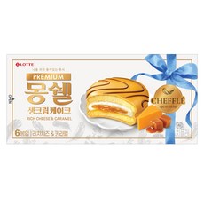 몽쉘 생크림 케이크 리치 치즈 & 카라멜 치플레 6p, 222g, 1개