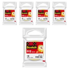 스카치 투명테이프 550 리필 18mm x 20m, 5개