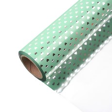 스몰하트 비닐 증착롤 포장지 중 37.5cm x 17m, 민트, 1개