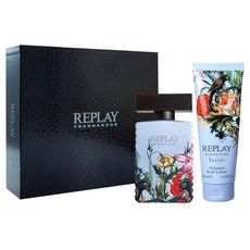 리플레이 시그니처 시크릿 포 우먼 EDT 향수 50ml + 바디로션 100ml, 1세트