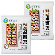 성경식품 지도표 두번구운 김밥김 10p, 21g, 2개
