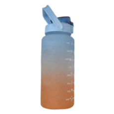 彈蓋吸管刻度運動水壺, 漸層款, 2000ml, 漸層藍, 2L, 1個