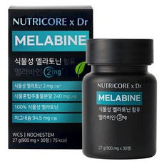 뉴트리코어 식물성 멜라토닌 함유 멜라바인, 30정, 1개