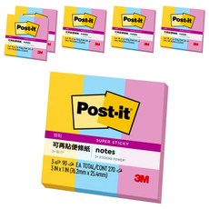 3M Post-it 利貼 狠黏便條紙, 631S-3, 270張, 6本