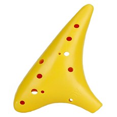 大外牛天然陶笛, 1個, 12洞黃色, 單品