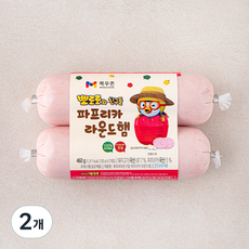 목우촌 뽀로로와 친구들 파프리카 라운드햄, 460g, 2개 - 아기햄