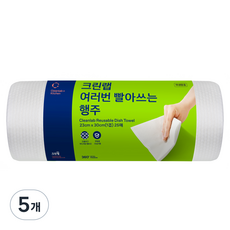 크린랲 여러 번 빨아쓰는 롤형 행주, 25개입, 5개