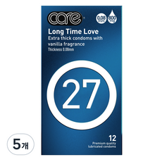 care Long Time Love 콘돔 0.08mm, 12개입, 5개 - 여성정조대