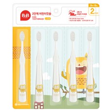 비앤비 뮤아 2단계 유아 칫솔, 투명, 5개입, 1개 투명, 1개, 5개입