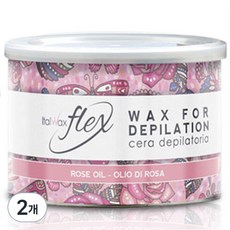 이탈왁스 소프트 왁스 플렉스 틴 로즈오일 모든부위용, 400g, 2개