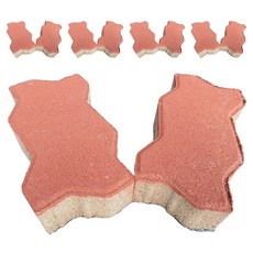 WITH BLOCK互扣式U型厚度60T人行道磚, 紅色的, 10個