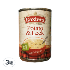 Baxters 馬鈴薯韭蔥濃湯, 低脂, 400g, 3罐