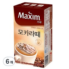 맥심 카페 모카라떼 커피믹스, 13.2g, 10개입, 6개