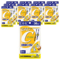 DHC 維他命C+B2 30日份, 每粒含有500mg高濃度維生素C，添加美容功能維生素B2, 60顆, 578mg, 10包